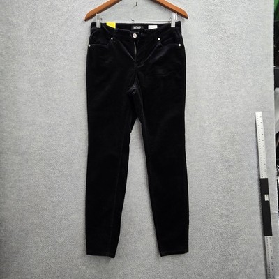 Buffalo David Bitton Women Pants 6/28 Black Corduroy ICON Slim & Sculpt NWT