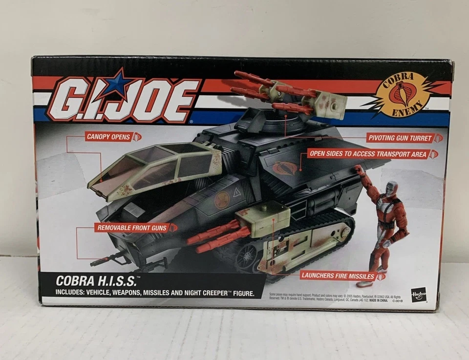 G.I. Tanque Joe Cobra Hiss con figura Night Creeper, 2005, sellado H.I.S.S., sin usar, en caja sellada Foto 3 de 4