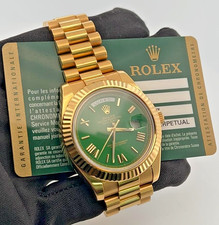 Rolex Day-Date II 41mm 18K Yellow Gold Custom Green Dial – Model 218238 (2012)