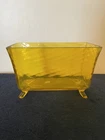 Steuben Square Footed Vase Bristol Yellow