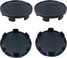 4PCS Wheel Center Cap, Snap-in Plastic Rim Center Hub Caps Cover, Color: Black