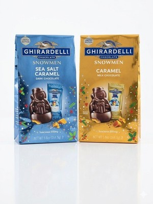 Limited Edition Ghirardelli Chocolate 5.8oz & Snowmen Caramel chocolate 5.8 oz