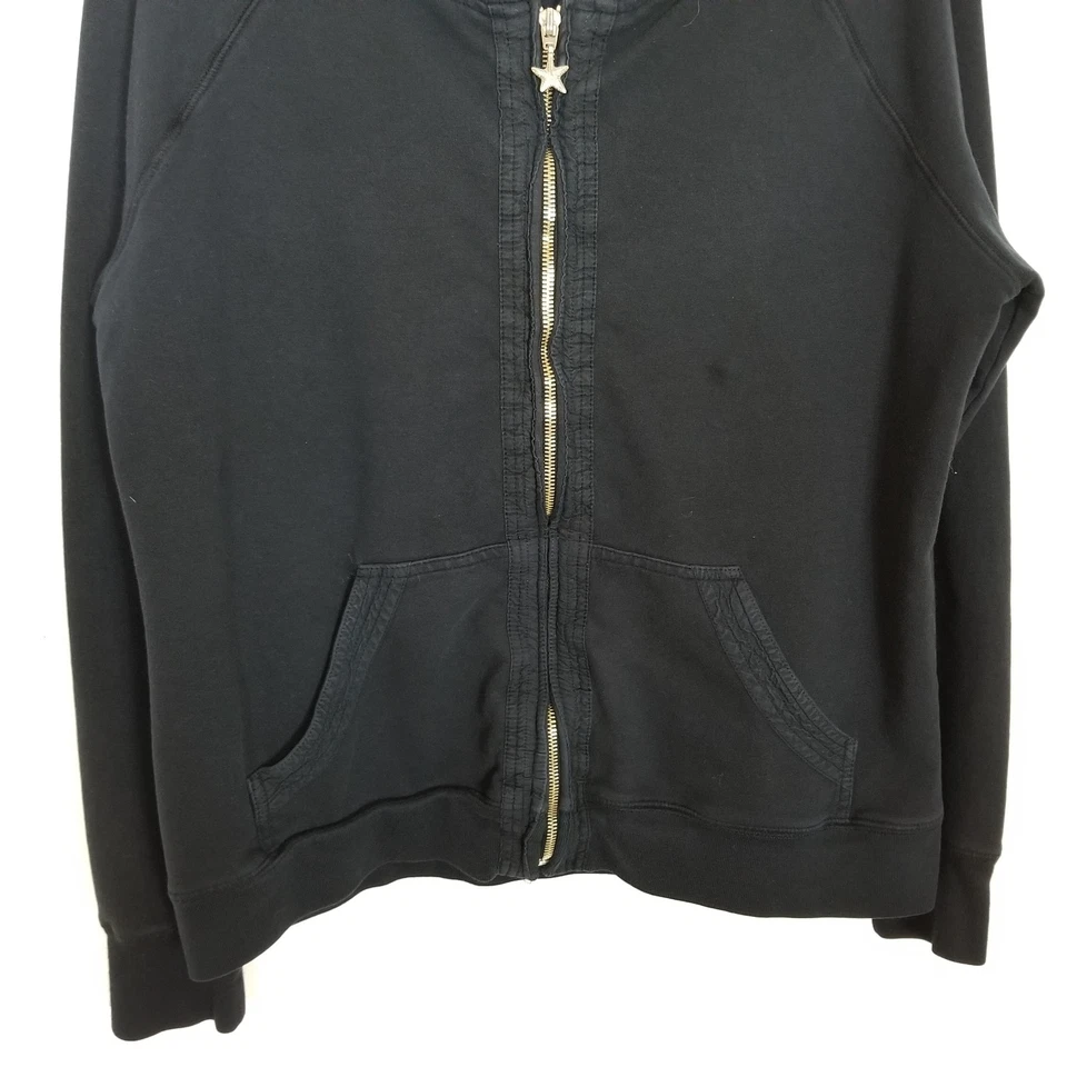 Chaqueta con Capucha Fresh Produce Mujer Cremallera Talla L Negra Informal Bolsillos Lagenlook Foto 3 de 4