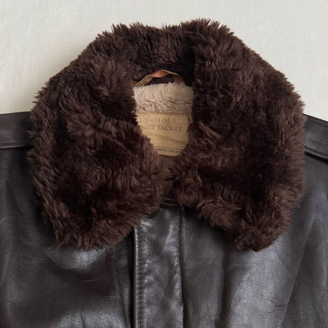 Schott 70s Leather Flight Jacket Size 42 Brown Distressed Schott 70s Leather Flight Jacket Size 42 Brown Distressed
