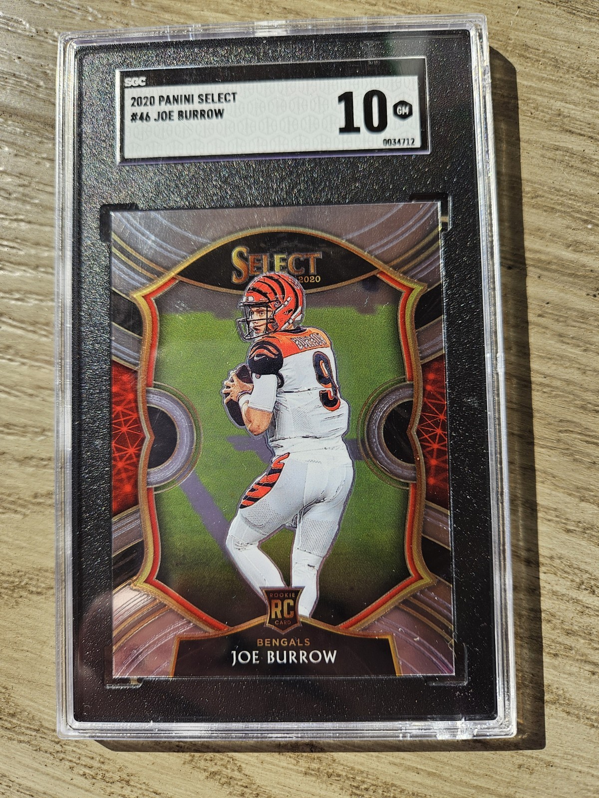 2020 Panini Select Joe Burrow #46 Rookie Concourse SGC 10 Cincinnati Bengals