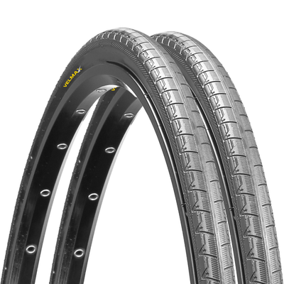 VELMAX 2x 700 x 25c Tyre 25-622 Cycle Race Road Bicycle Bike (PAIR)