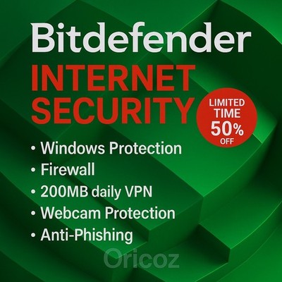 Bitdefender Internet Security - 3 Years 1 PC Activation + Daily VPN