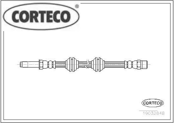 Corteco 19032848 Bremsschlauch Vorderachse Hinterachse Vorne Hinten-image