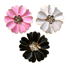 Button Covers Rhinestone Flower Shaped Decoration Button Covers For Everybody
