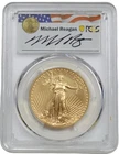 2024 W $50 American Eagle Gold 1 oz Reagan Signed PCGS SP 70 Advanced Releases