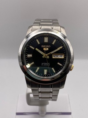 Seiko 5 Automatic Black Dial Stainless Steel Bracelet Men's Watch SNKK17K1