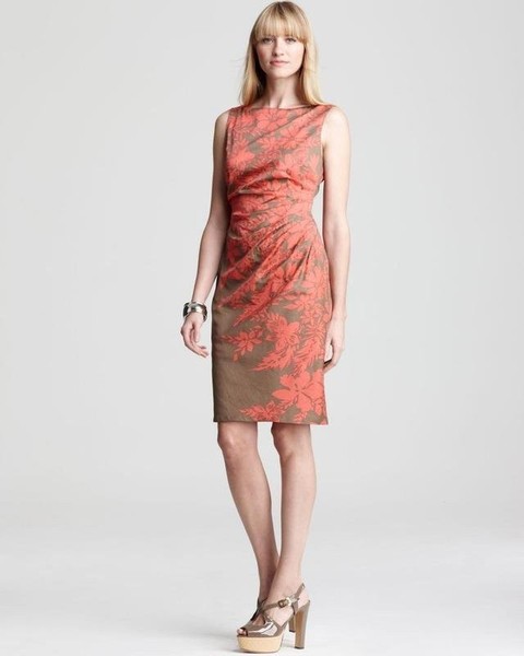 Women Anne Klein Dress Coral Cotton 36 / S / 44