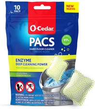 PACS Hard Floor Cleaner, Crisp Citrus Scent 10 Count (1-Pack) | Made with Natura