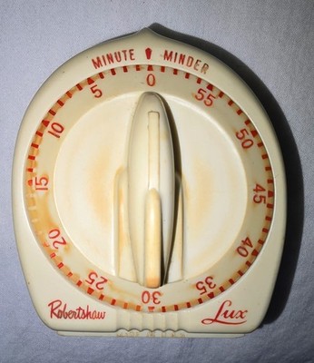 Vintage Robertshaw Lux Minute Minder Kitchen Timer Works Good Mid-century Rare