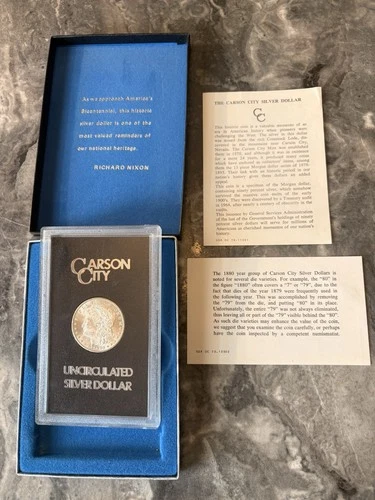 1880-CC Carson City Morgan Silver Dollar GSA Hoard Brilliant Uncirculated NICE