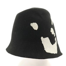 agnes b French Bucket Hat 58cm Unisex Black Wool Vintage