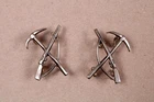WW1 BRITISH ARMY Military Pioneer Corps Brass Collar Dogs Lapel Badge 1 x Pair