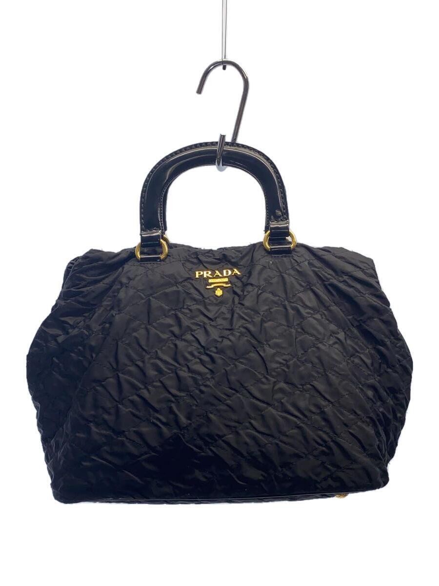 PRADA Handbag Quilted Nylon BLK