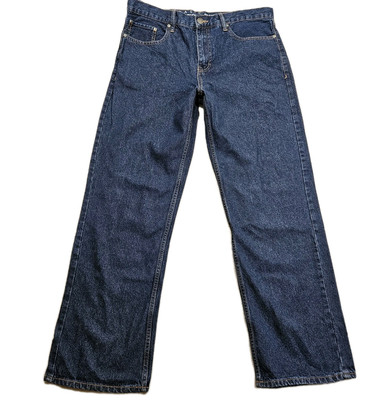 Basic Editions Jeans Mens 33x30 Blue Denim Mid Rise Straight Leg Relaxed New