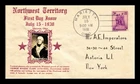 US COVER NORTHWEST TERRITORY SESQUICENTENNIAL FDC SCOTT 837 CROSBY PHOTO