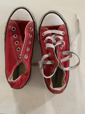 Converse Chuck Taylor All Star Sneaker/ Skater Shoe Red Canvas Kid's US Size 11