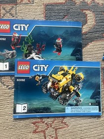 Lego City Deep Sea Exploration  60095 60092 Instruction Manuals 1,2,3,4 extras