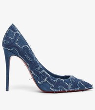 Christian louboutin Kate 100 denim brod  pumps 37