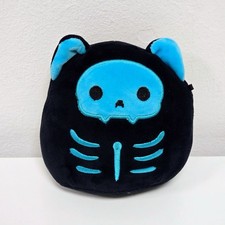 5" Stump Skeleton Cat Squishmallow Halloween Black Blue Skeleton Cat