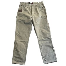 Wrangler Riggs Workwear Pants Mens 36x34 Green Ripstop Carpenter Utility Rugged