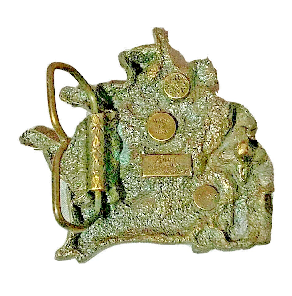 Hebilla de cinturón Country Western Bergamot Brass Works 1981 Foto 2 de 2