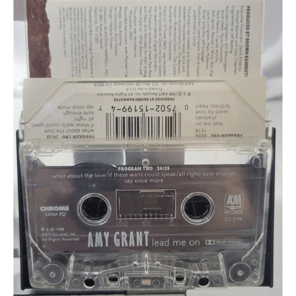 Amy Grant Lead Me On Cassette Tape Album 1988 A&M Records Christian Pop - Image 4 of 4