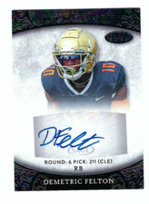 DEMETRIC FELTON 2021 SAGE ASPIRE FOOTBALL ROOKIE AUTO - KALEIDOSCOPE PARALLEL SP