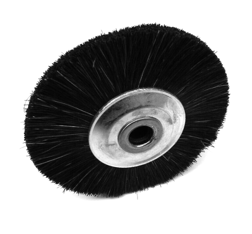 Black Bristle Brush 2-3/4" Unmounted Polishing Wheel 1/4" Arbor Hole - Germany - Picture 5 of 9