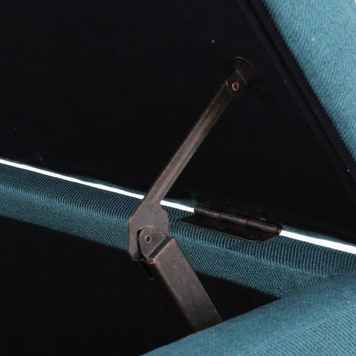 Noble House Entryway Bench 16.5"Hx17.25"W Bathroom Storage FlipTop Cleo DarkTeal - Picture 8 of 11