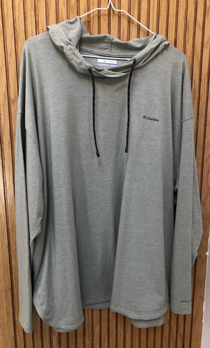 Columbia Safari Heather Sun Trek Hooded L/S Omni Shield Pullover Womens 2X