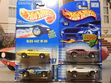Hot Wheels OLDS 442 LOT 4 W-30 ANIME MUSCLE CAR VARIATIONS RARE FREE SHIP L@@K!!
