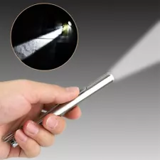 1000 Lumens USB Rechargeable Mini LED Flashlight Stainless Steel Pen Light