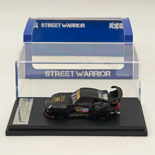 1:64 SW Porsche RWB 993 Charlene Wide Body Modified Low Tail #96 Black Diecast - 第 1/7 張圖片