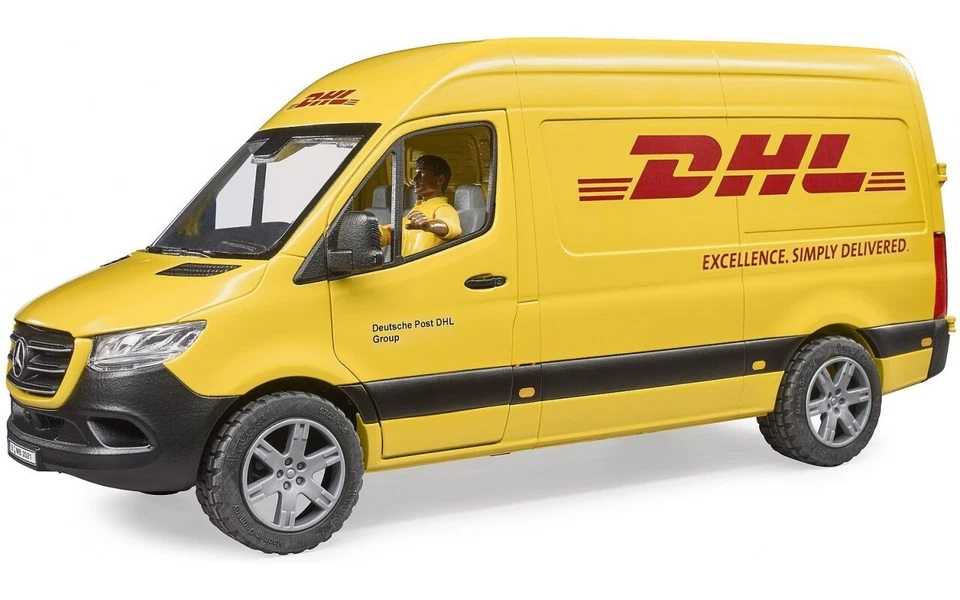 MB Sprinter Courier DHL Entrega con un conductor Bruder Coche de Juguete Modelo 1/16 1:16 Foto 2 de 4