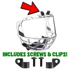 CCM FV1 Full Shield Top Clips 2-Pack | Visor Hockey Helmet Wire Clip Screw Fix