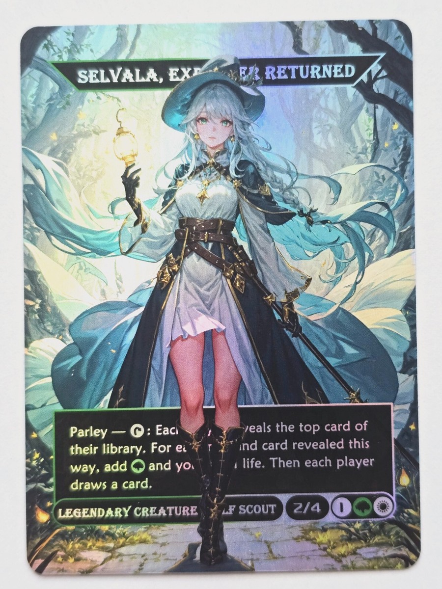 MTG 森の女人像 ロシア語foil 4枚セット Waifu Style Selvala Explorer Returned 01 Foil-Altered Art Custom