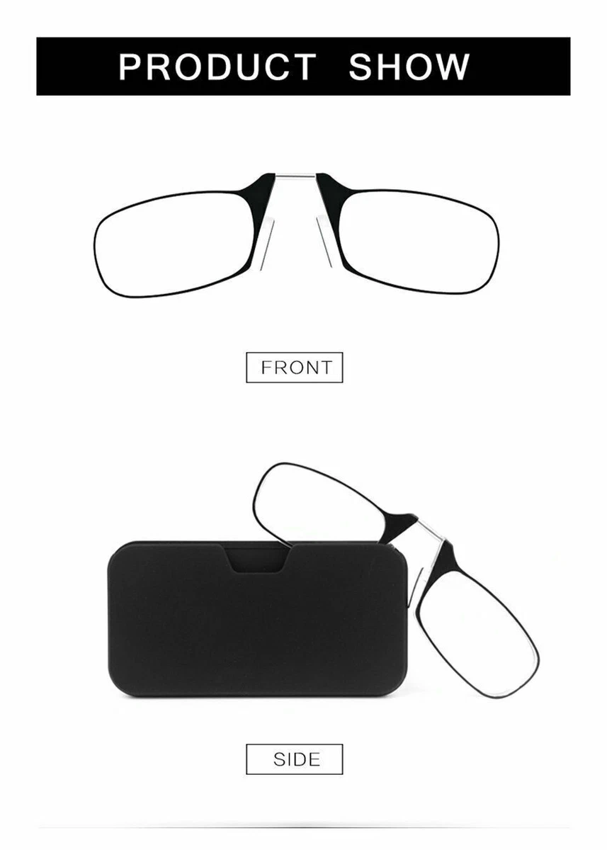 Ultra Thin Reading Glasses Nose Clip Optics Presbyopic +1.0 +1.5 +2.0 +2.5 +3.0