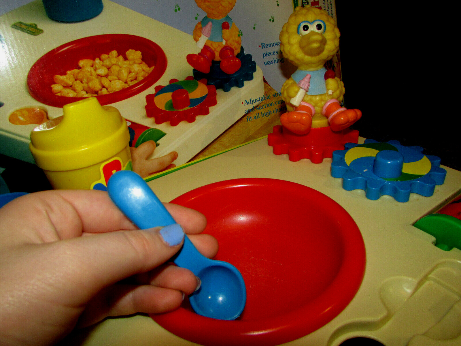 Sesame Street Vintage 1990 Musical High Chair Toy w Box & InstructNS
