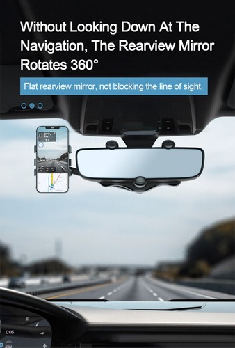 Support de montage de rétroviseur de voiture à 360 ° pour téléphone - Photo 2/10