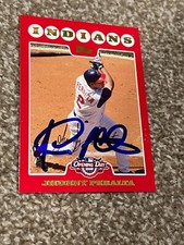 SIGNED BASEBALL CARD AUTO TOPPS 2008 JHONNY PERALTA OPENING DAY RED INDIANS 177