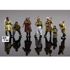 Homemade 1/72 Battlefield Soviet 7-person Team Finished Colored Model Ornaments
