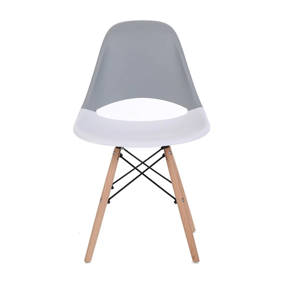 Juego de 4 sillas de comedor simples con patas de haya realzar sillón sin brazos Foto 3 de 4