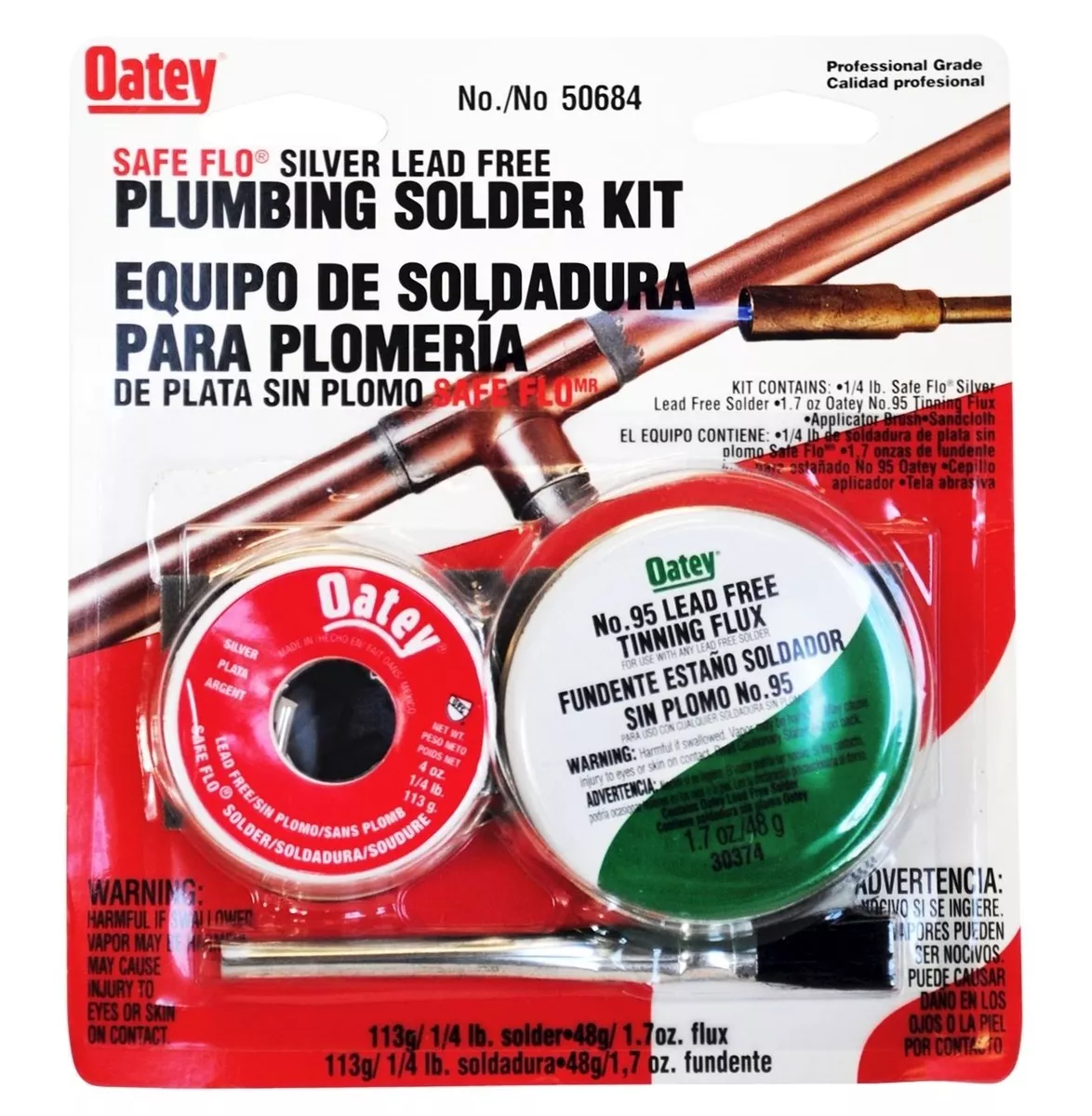 Silver Bearing Lead Free SOLDER Flux PLUMBING Soldering KIT