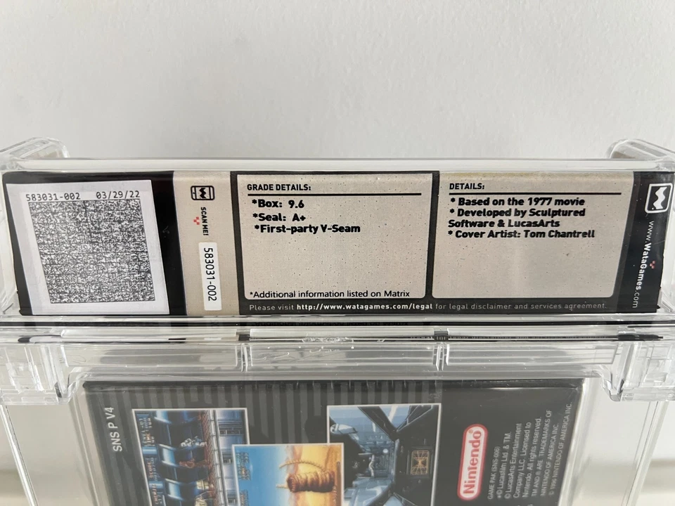 Super Star Wars (SNES, Super NES) WATA 9.6 A+ New Sealed Graded CGC VGA RARE! - Image 3 of 4