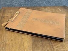 Mid Century Deco Photographs Newspaper Dry Mount Scrapbook Photo Album